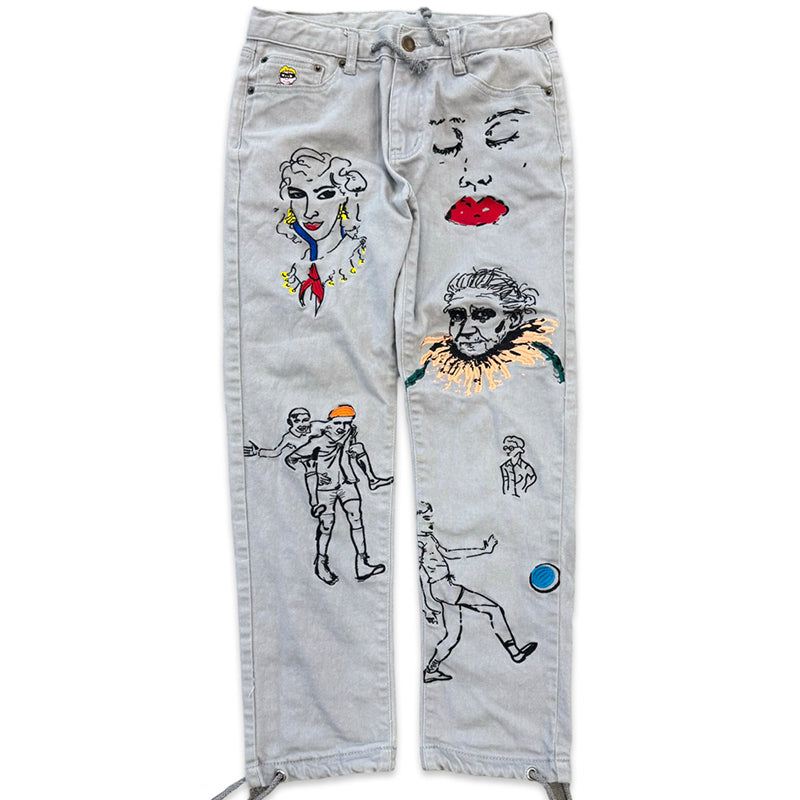 Kidsuper Studios Wedding Art Work Pants Grey/Multi Apparel