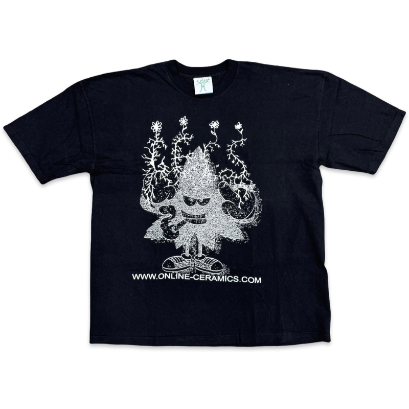 Online Ceramics 100 Gecs Leaf Tee Black Apparel