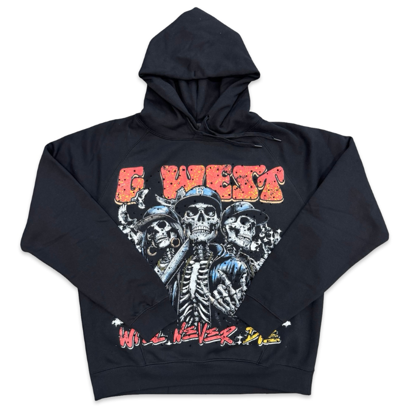 G West I Love My Game Rhinestone Hoodie Black Apparel