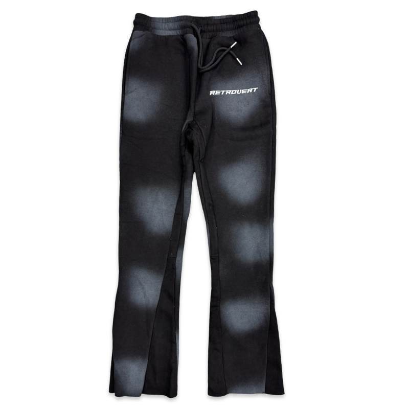 Retrovert Flare Sweatpants Washed Black Apparel