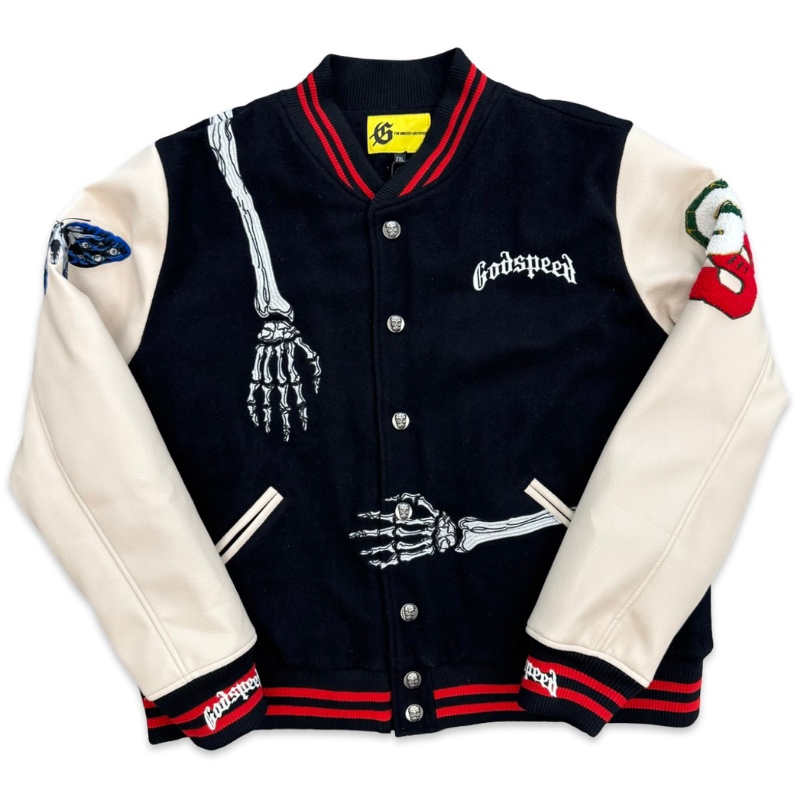 Godspeed R.O.D Skeleton Varsity Jacket Black/Multi Apparel