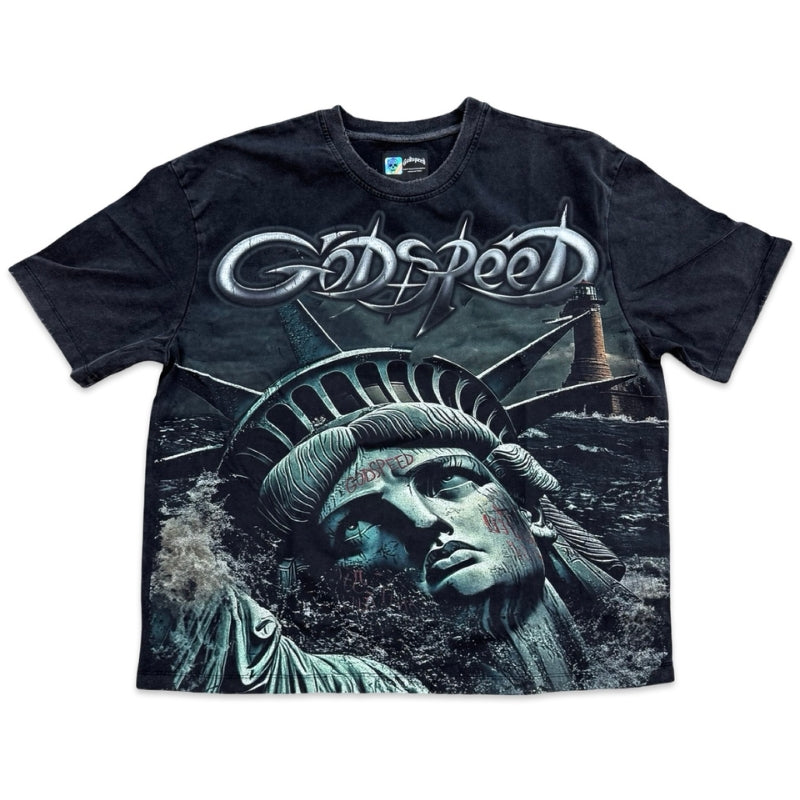Godspeed Sunken Liberty 2 T-Shirt Black Wash Apparel