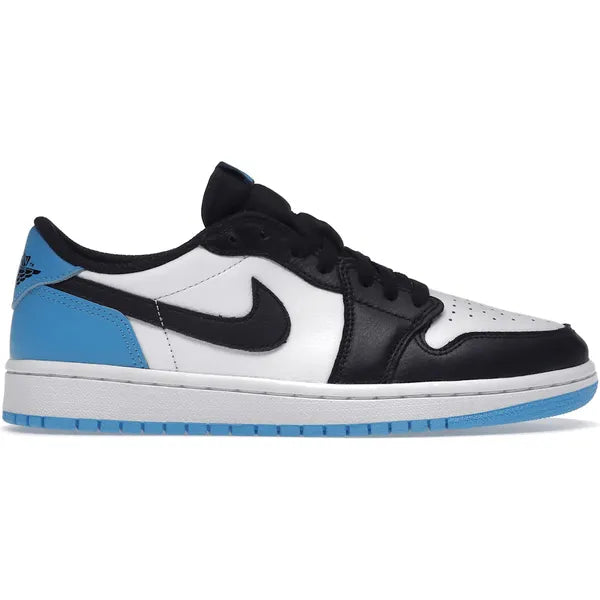 Jordan 1 Low Black Dark Powder Blue (Women's) Sneakers