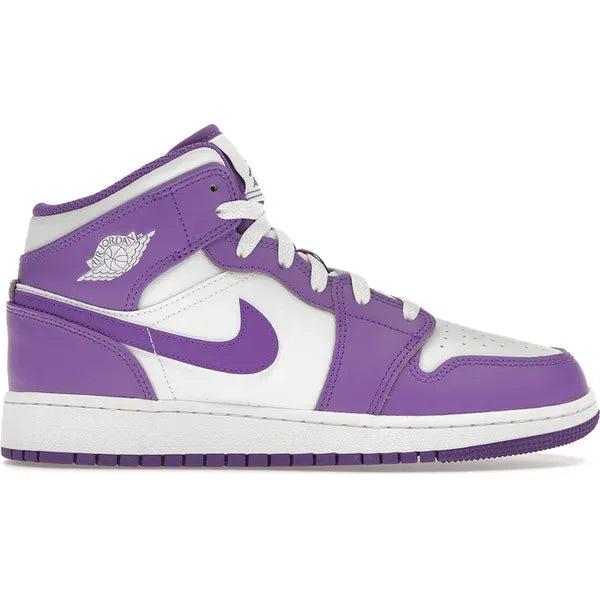 Jordan 1 Mid Purple Venom (GS) Sneakers