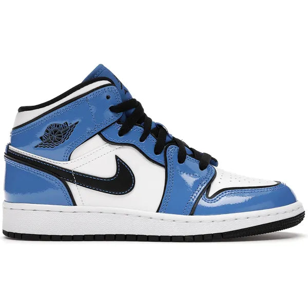 Jordan 1 Mid Signal Blue (GS) Sneakers