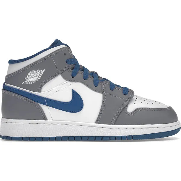 Jordan 1 Mid True Blue Cement (GS) Sneakers