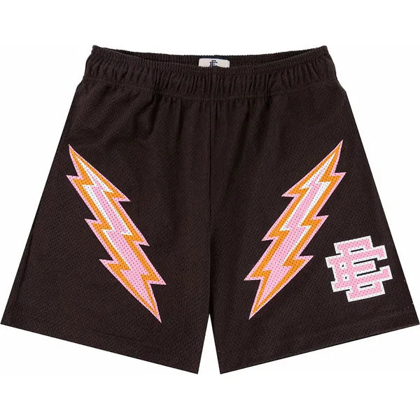 Eric Emanuel EE Short Dark Brown/Pink Bolt Bottoms