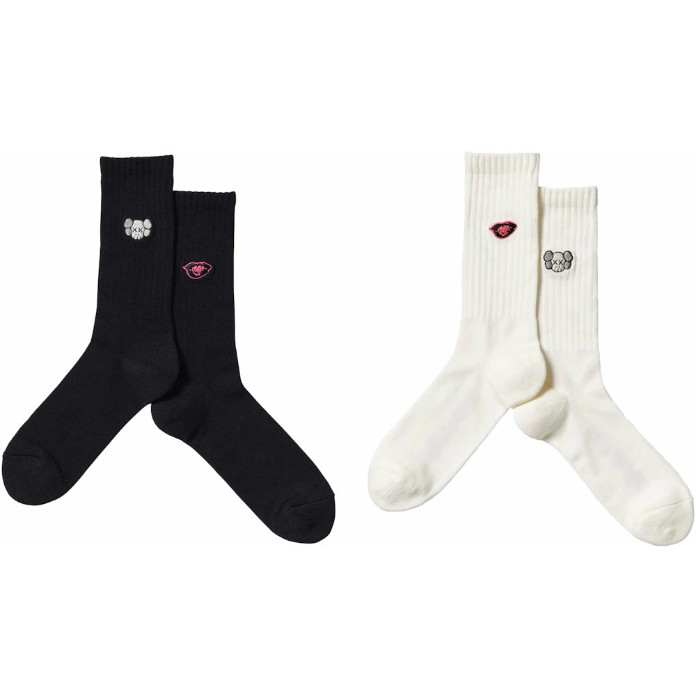 KAWS x Uniqlo Warhol 476519 Socks (Set of 2) Black/White Apparel
