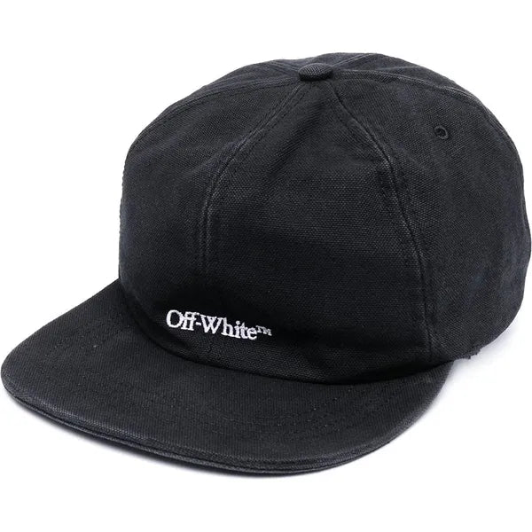 OFF-WHITE Bookish Logo Embroidered Baseball Cap Black/White Accessories