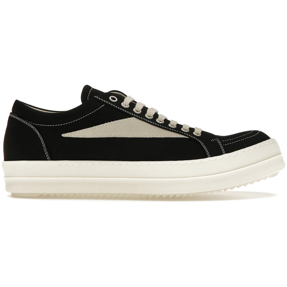 Rick Owens DRKSHDW Vintage Low Black Milk Sneakers