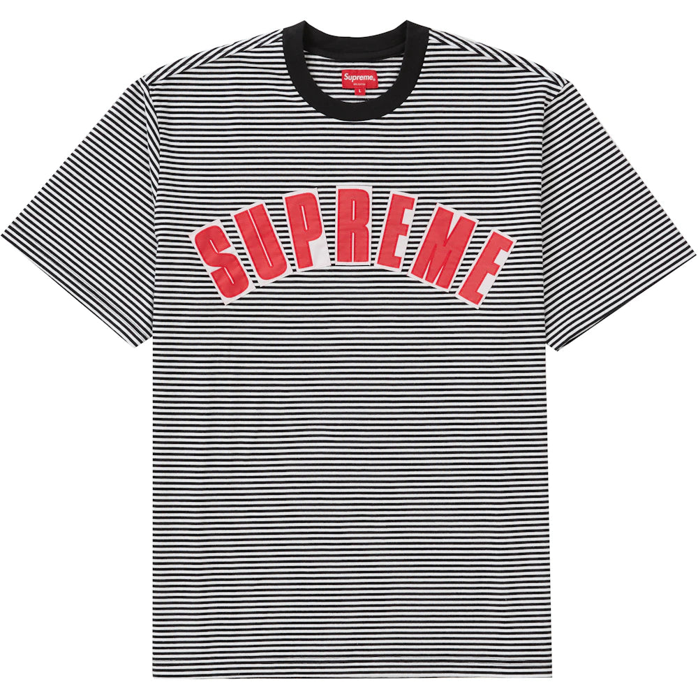 Supreme Arc Applique S/S S/S Top White Stripe Apparel