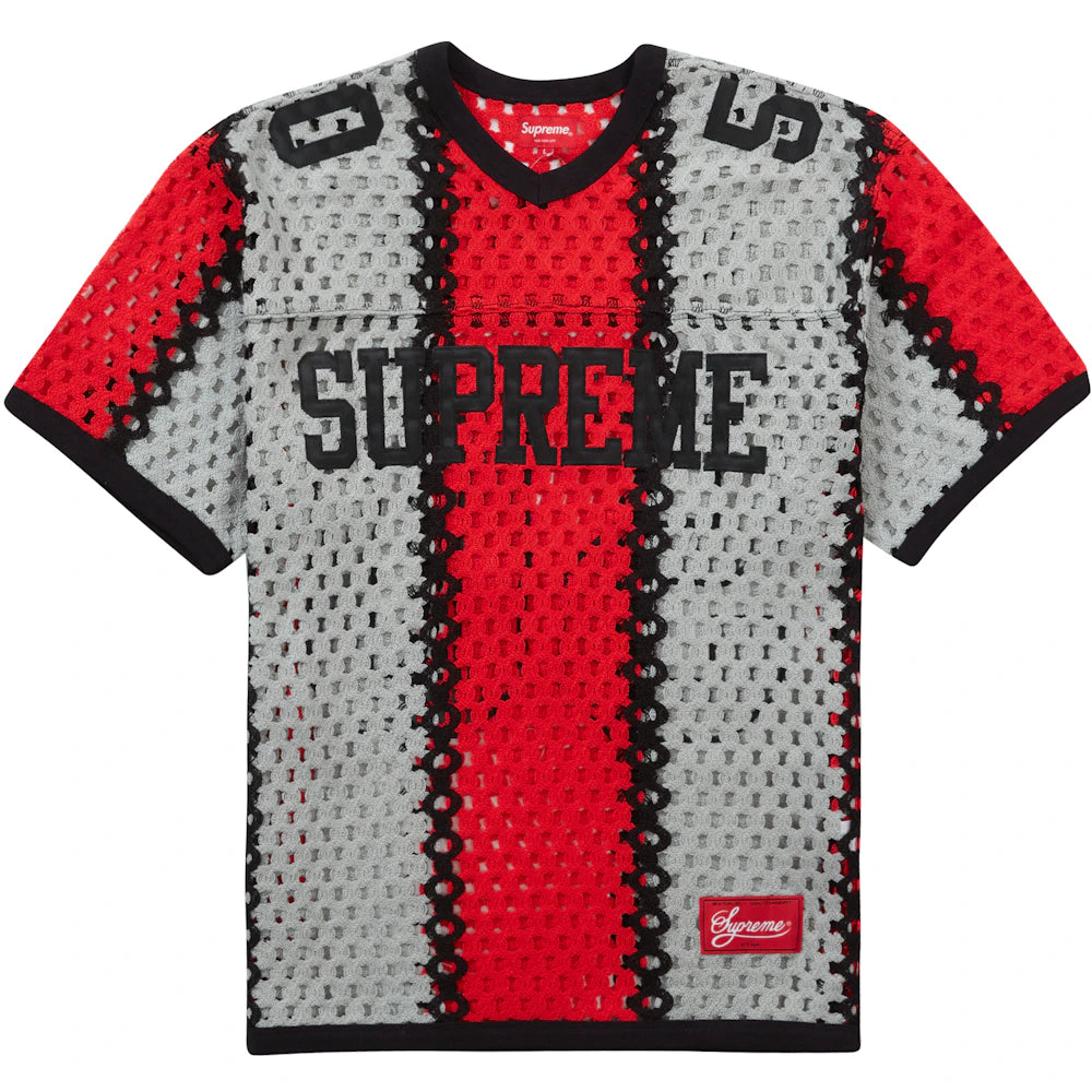 Supreme Crochet Football Jersey Black Apparel