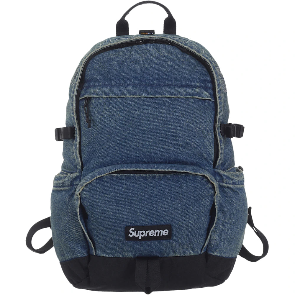 Supreme Denim Backpack Washed Indigo Accessories