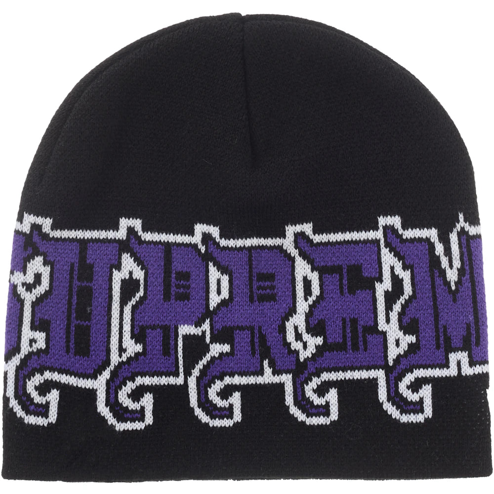 Supreme New Era Outline Beanie Black Accessories