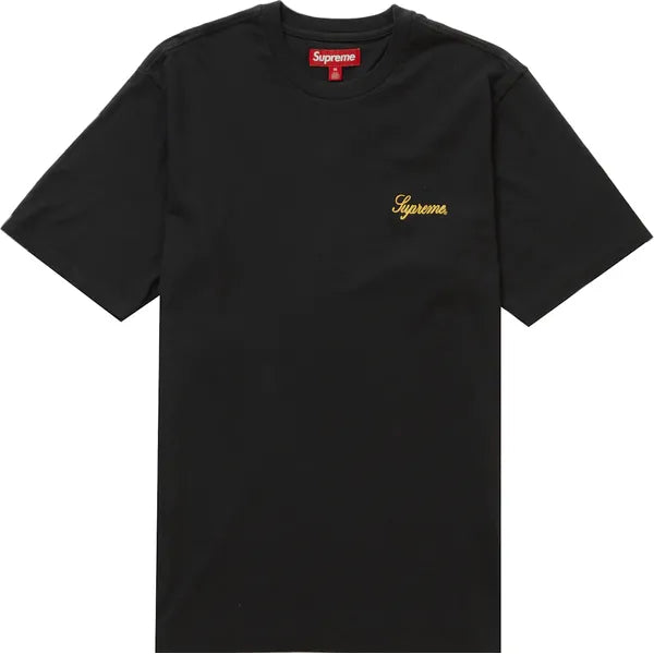 Supreme Washed Script S/S Top (FW23) Black Apparel