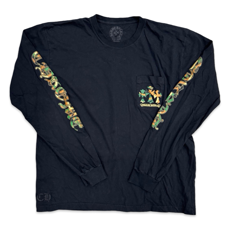 Chrome Hearts Camo Horseshoe L/S T-shirt Black Apparel