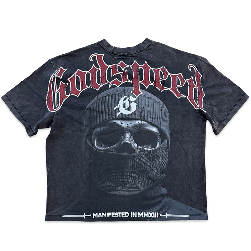 Godspeed Balaclava Szn T-Shirt Black Black Wash Apparel