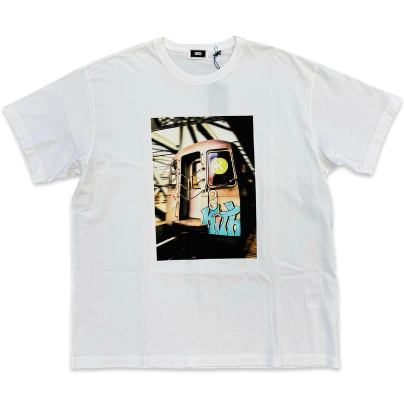 Kith K Train Graffiti Tee White Apparel