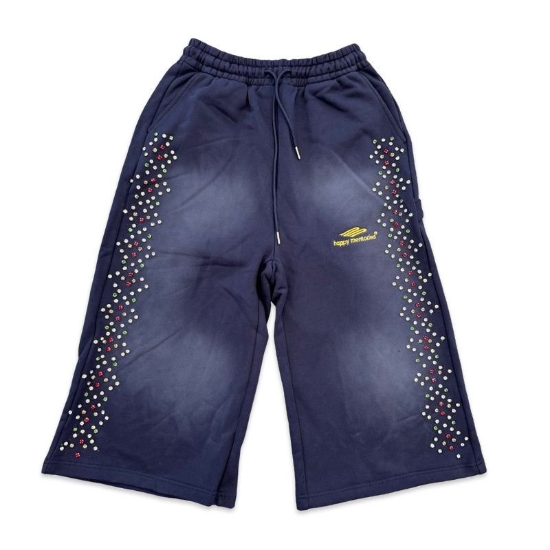Happy Memories Don't Die (HMDD) Crystal 3/4 Short Navy Apparel