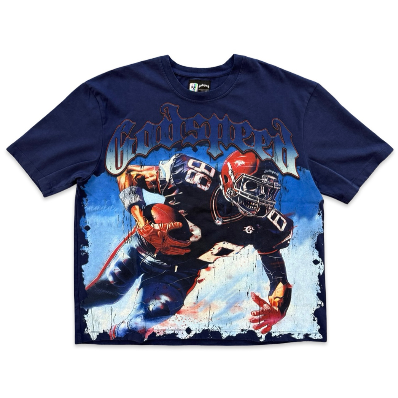 Godspeed Endzone T-Shirt Navy Wash Apparel