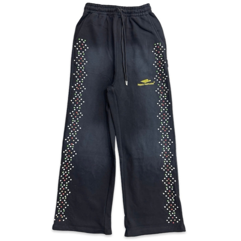 Happy Memories Don't Die (HMDD) Crystal Sweatpants Washed Black Apparel