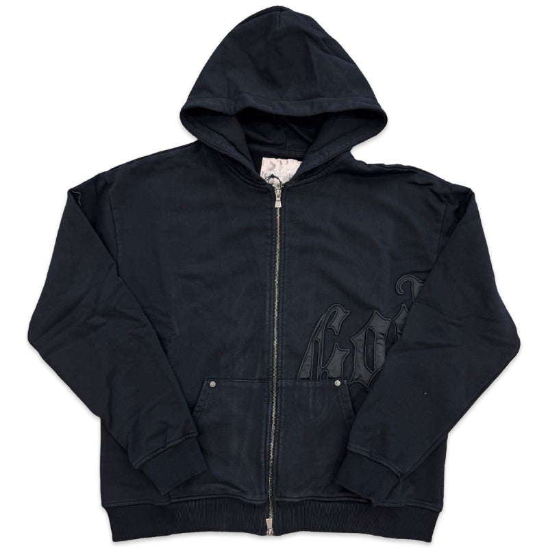 Godspeed OG Logo V2 Zip Up Hoodie Black/Black Apparel