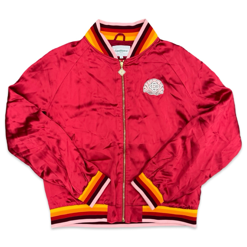 Casablanca Satin Souvenir Jacket Red Apparel