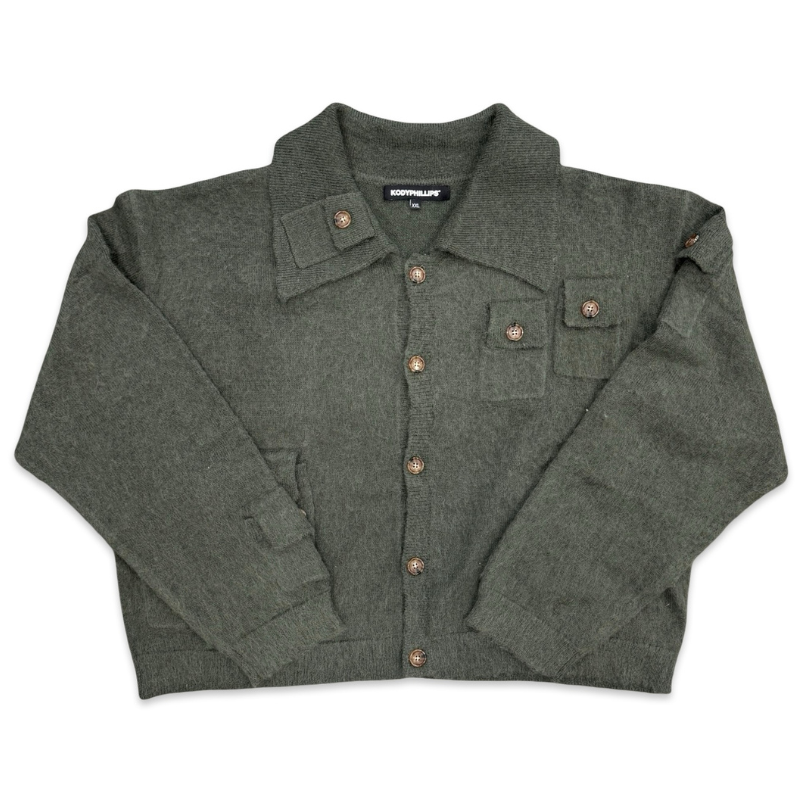 Kody Phillips Mohair Cardigan Green Apparel