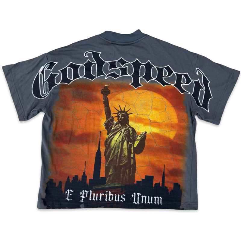 Godspeed Red Day T-Shirt Slate Grey Apparel