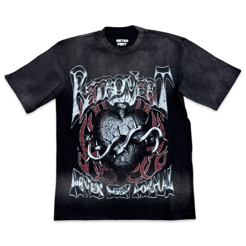Retrovert Heart Thorn T-Shirt Black Apparel