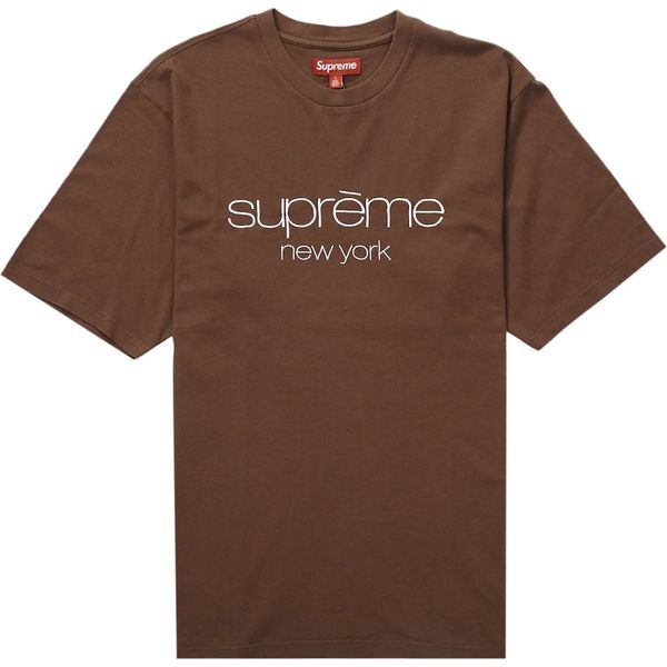 Supreme Classic Logo S/S Top Brown Shirts & Tops
