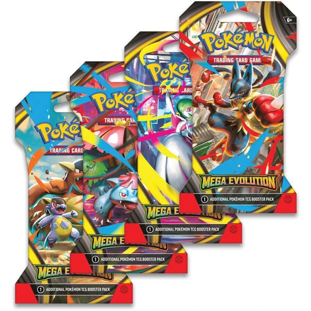 2025 Pokémon Mega Evolution Sleeved Booster 4 Pack Trading Cards