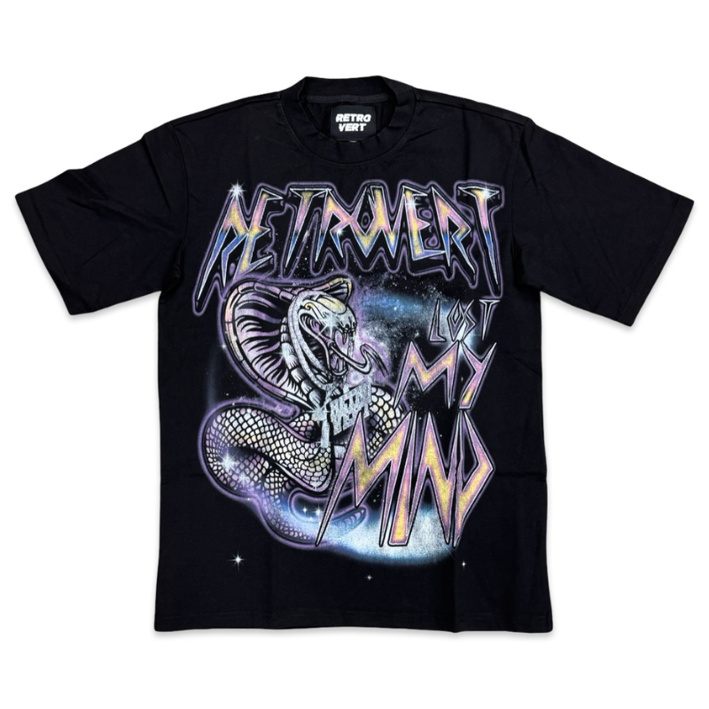 Retrovert Snake T-Shirt Black Apparel