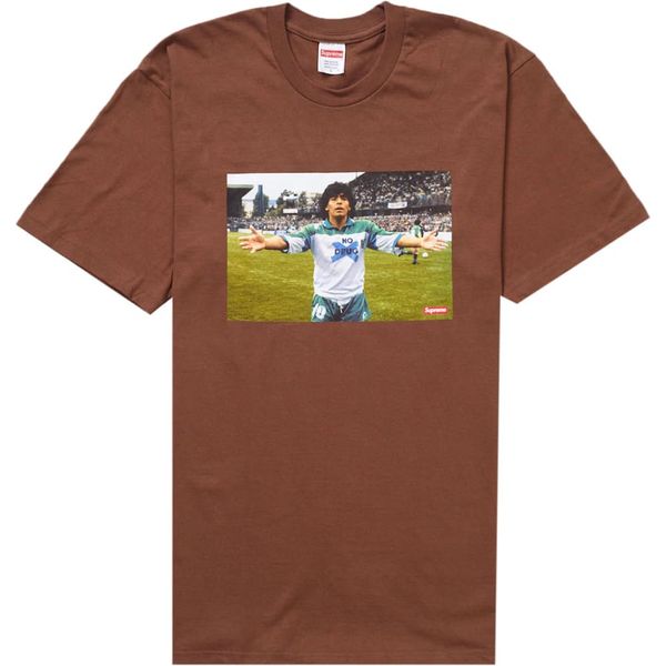 Supreme Maradona Tee Brown Need help with sizing? We are here to help you 7 days a week: 12pm - 8pm EST