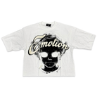 Mixed Emotions Pearl Cropped Tee White Apparel