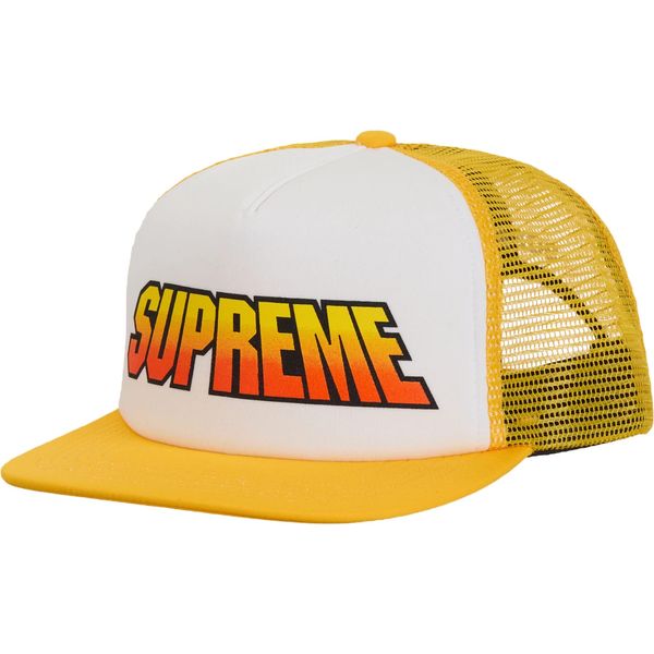 Supreme Gradient Mesh Back 5-Panel Gold Hats