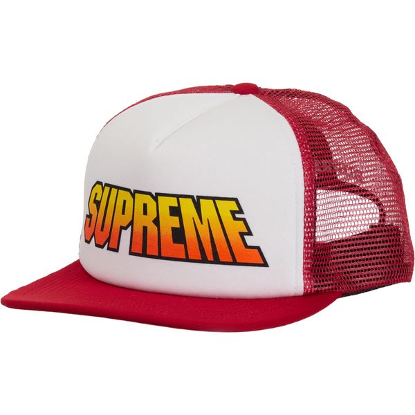 Supreme Gradient Mesh Back 5-Panel Red Hats
