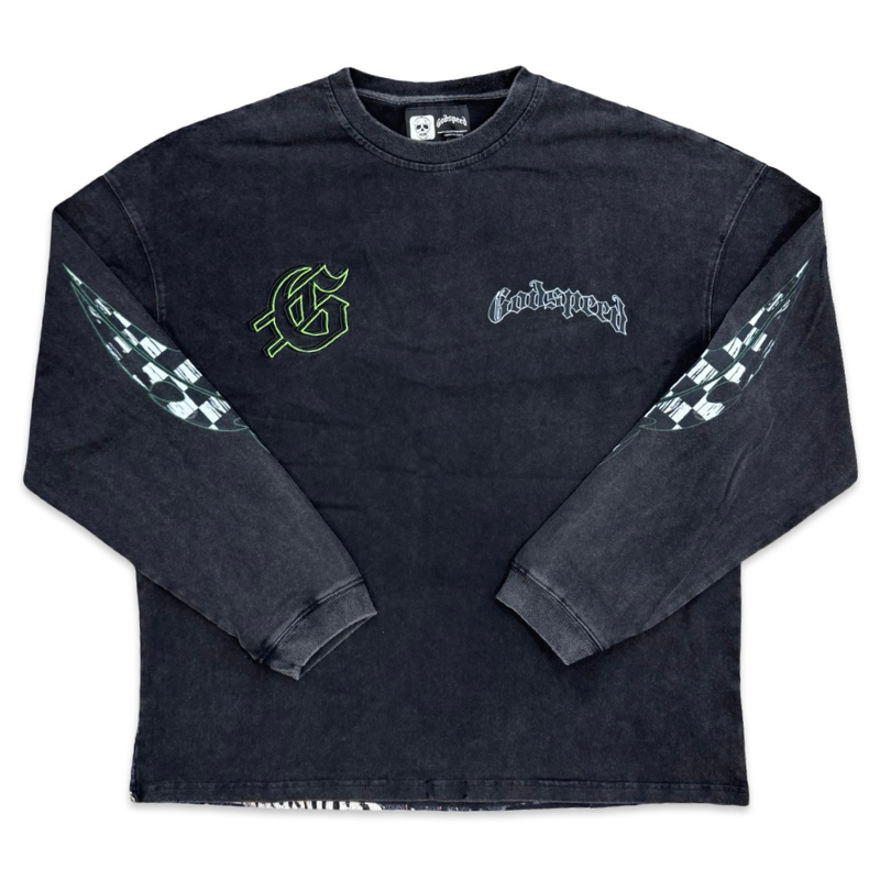 Godspeed Crashout L/S T-Shirt Washed Black Apparel