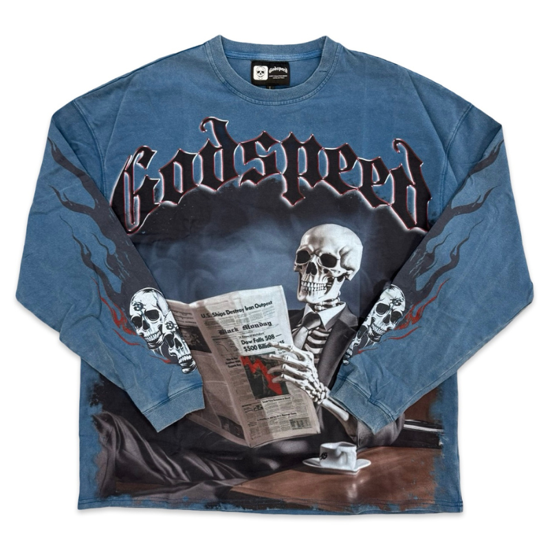Godspeed Black Monday L/S T-Shirt Wash Blue Apparel