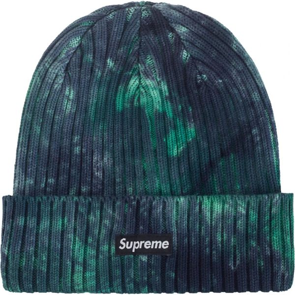 Supreme Overdyed Beanie (SS24) Splatter Green Hats