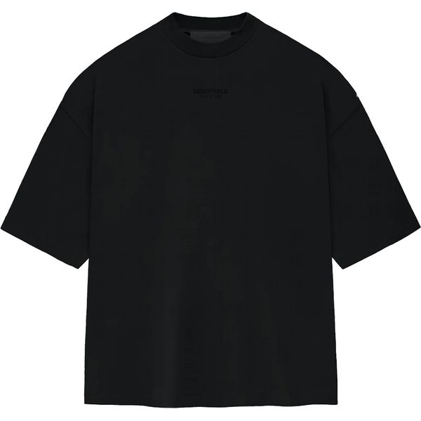 Fear of God Essentials Small Logo Tee Jet Black Date, new to old