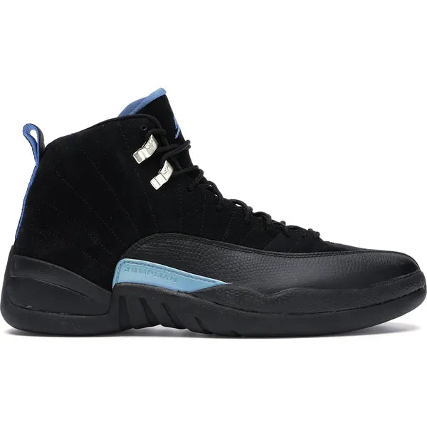 New jordan 12 blue and black discount
