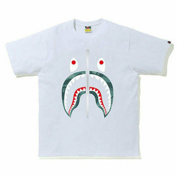 BAPE Color Camo Brands O to Z/Green x Hajime Sorayama Shark Tee White