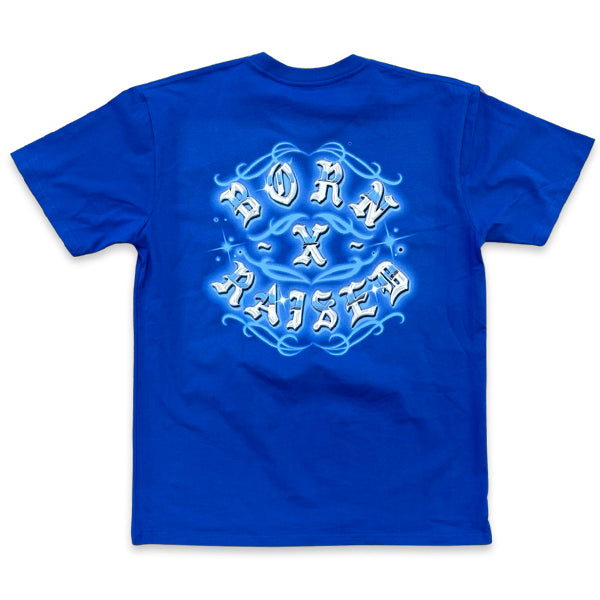 Born x Raised Airbrush Rocker S/S T-shirt Blue kanye west wearing yeezy calabasas boys and girls