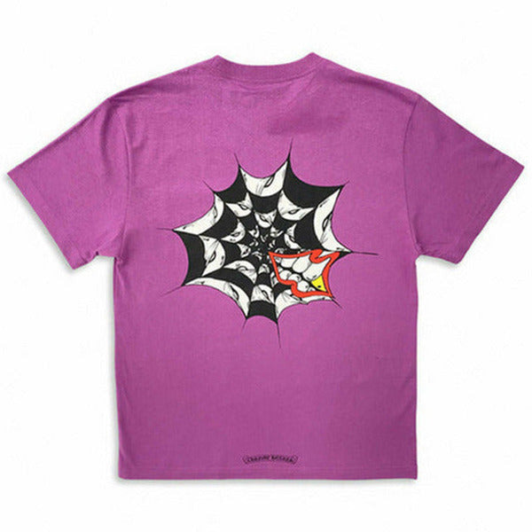 Chrome Hearts Matty Boy Spider Web Tee Purple Shirts & Tops