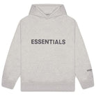 Fear of God Essentials Pullover Hoodie Applique Logo Heather Oatmeal Sweatshirts