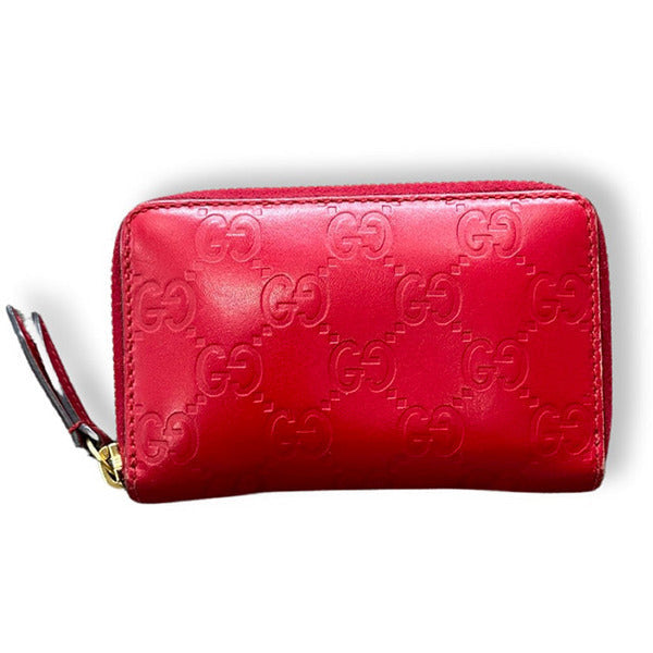 Gucci Monogram Leather Zip Wallet Accessories