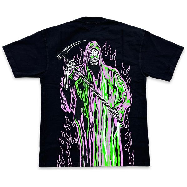 Warren Lotas Giant Neon Reaper T-Shirt Black Shirts & Tops