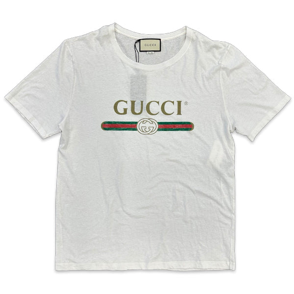 Gucci Oversized Vintage Logo T-shirt White kanye west wearing yeezy calabasas boys and girls