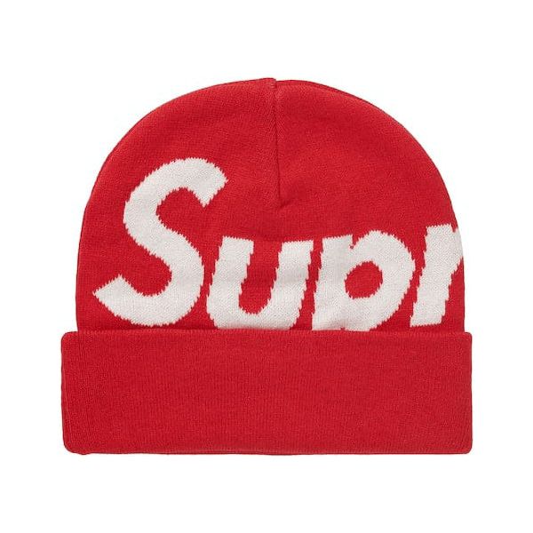 Supreme Big Logo Beanie Red Hats